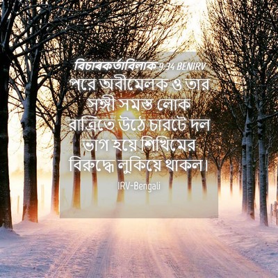 Picture 04 - বিচাৰকর্তাবিলাক 9:34 BENIRV - পরে অবীমেলক ও তার - Bible Verse Picture