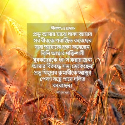 Picture 04 - বিলাপ 1:15 BENIRV - প্রভু আমার মাঝে - Bible Verse Picture