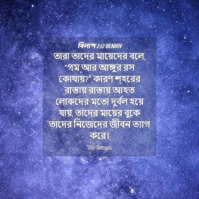 Picture 04 - বিলাপ 2:12 BENIRV - তারা তাদের - Bible Verse Picture