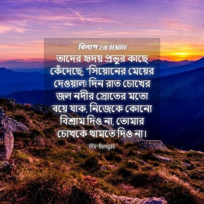Picture 04 - বিলাপ 2:18 BENIRV - তাদের হৃদয় - Bible Verse Picture