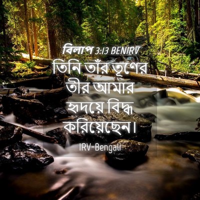 Picture 04 - বিলাপ 3:13 BENIRV - তিনি তাঁর তূণের - Bible Verse Picture