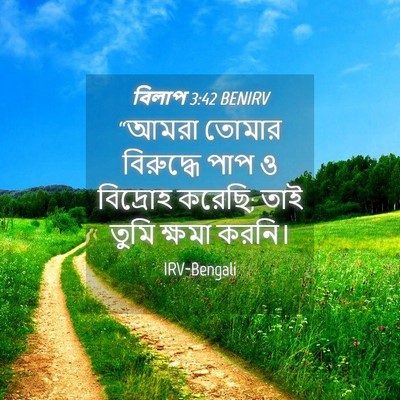 Picture 04 - বিলাপ 3:42 BENIRV - “আমরা তোমার - Bible Verse Picture