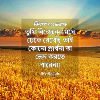 Picture 04 - বিলাপ 3:44 BENIRV - তুমি নিজেকে মেঘে - Bible Verse Picture