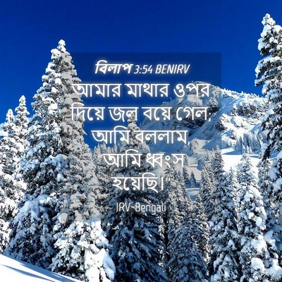Picture 04 - বিলাপ 3:54 BENIRV - আমার মাথার ওপর - Bible Verse Picture