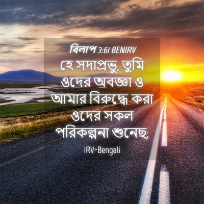 Picture 04 - বিলাপ 3:61 BENIRV - হে সদাপ্রভু, তুমি - Bible Verse Picture