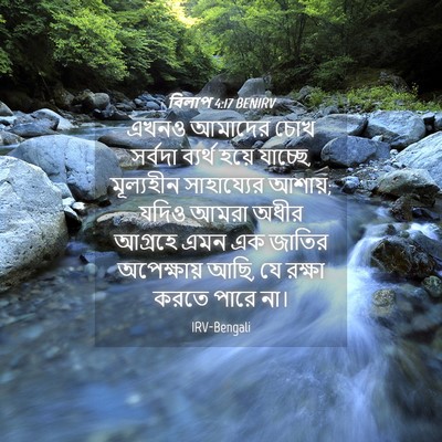 Picture 04 - বিলাপ 4:17 BENIRV - এখনও আমাদের চোখ - Bible Verse Picture
