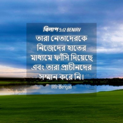 Picture 04 - বিলাপ 5:12 BENIRV - তারা নেতাদেরকে - Bible Verse Picture