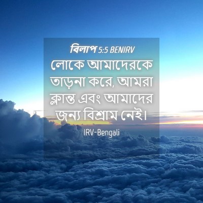 Picture 04 - বিলাপ 5:5 BENIRV - লোকে আমাদেরকে - Bible Verse Picture
