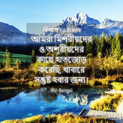 Picture 04 - বিলাপ 5:6 BENIRV - আমরা মিশরীয়দের ও - Bible Verse Picture