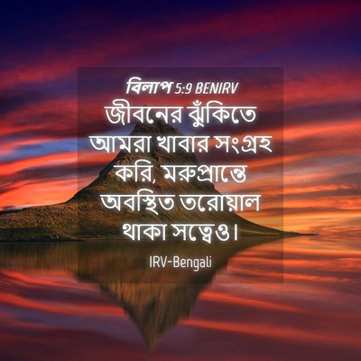Picture 04 - বিলাপ 5:9 BENIRV - জীবনের ঝুঁকিতে - Bible Verse Picture
