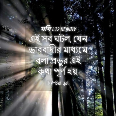 Picture 04 - মথি 1:22 BENIRV - এই সব ঘটল, যেন - Bible Verse Picture