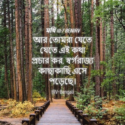 Picture 04 - মথি 10:7 BENIRV - আর তোমরা যেতে যেতে - Bible Verse Picture