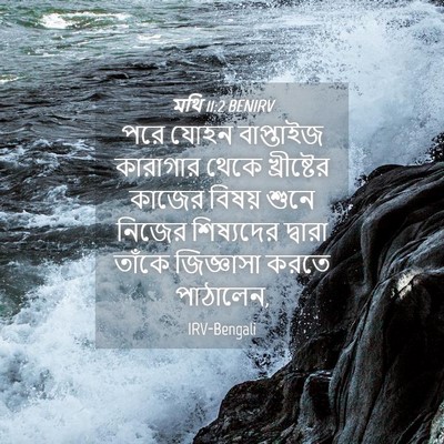 Picture 04 - মথি 11:2 BENIRV - পরে যোহন বাপ্তাইজ - Bible Verse Picture