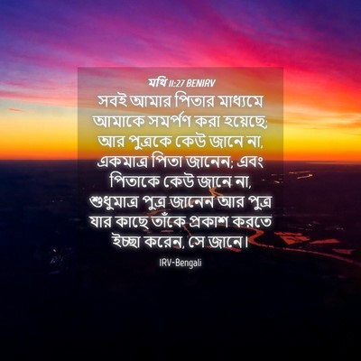 Picture 04 - মথি 11:27 BENIRV - সবই আমার পিতার - Bible Verse Picture