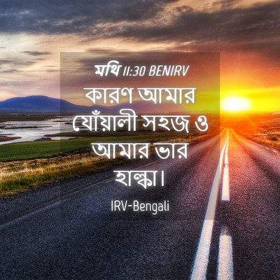 Picture 04 - মথি 11:30 BENIRV - কারণ আমার - Bible Verse Picture