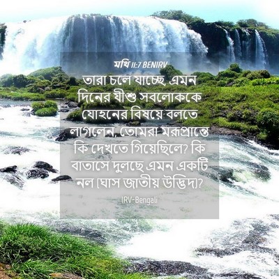 Picture 04 - মথি 11:7 BENIRV - তারা চলে যাচ্ছে, - Bible Verse Picture