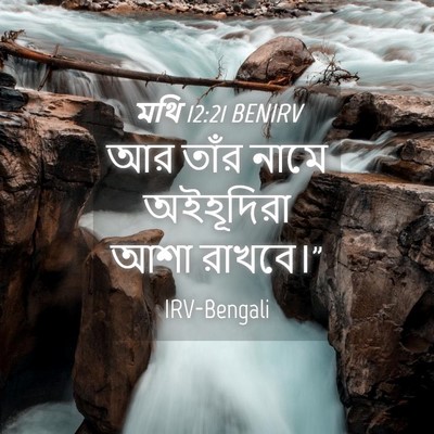 Picture 04 - মথি 12:21 BENIRV - আর তাঁর নামে - Bible Verse Picture