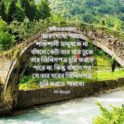 Picture 04 - মথি 12:29 BENIRV - আর দেখো, আগে - Bible Verse Picture