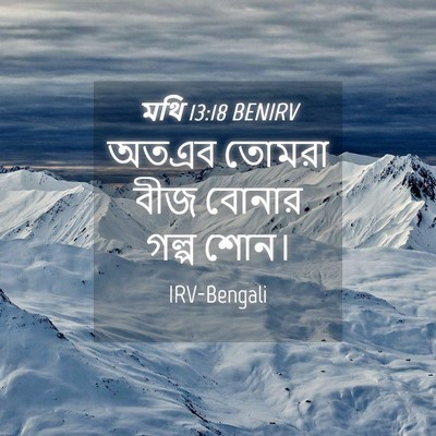 Picture 04 - মথি 13:18 BENIRV - অতএব তোমরা বীজ - Bible Verse Picture