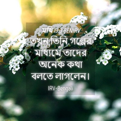 Picture 04 - মথি 13:3 BENIRV - তখন তিনি গল্পের - Bible Verse Picture