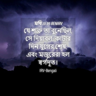 Picture 04 - মথি 13:39 BENIRV - যে শত্রু তা - Bible Verse Picture