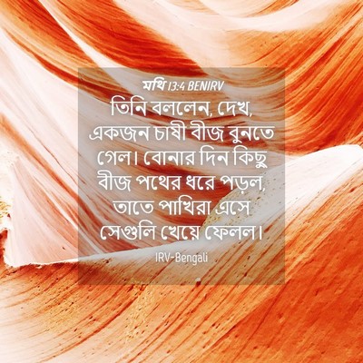 Picture 04 - মথি 13:4 BENIRV - তিনি বললেন, দেখ, - Bible Verse Picture