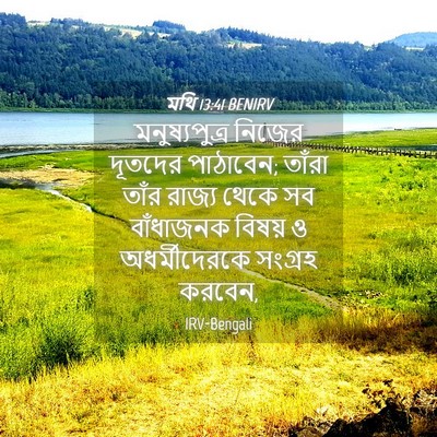 Picture 04 - মথি 13:41 BENIRV - মনুষ্যপুত্র নিজের - Bible Verse Picture