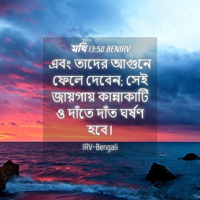 Picture 04 - মথি 13:50 BENIRV - এবং তাদের আগুনে - Bible Verse Picture