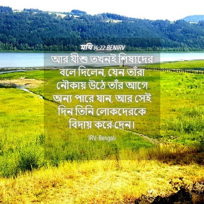 Picture 04 - মথি 14:22 BENIRV - আর যীশু তখনই - Bible Verse Picture