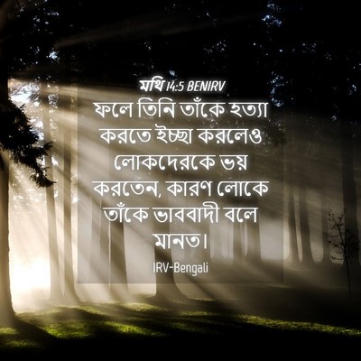 Picture 04 - মথি 14:5 BENIRV - ফলে তিনি তাঁকে - Bible Verse Picture
