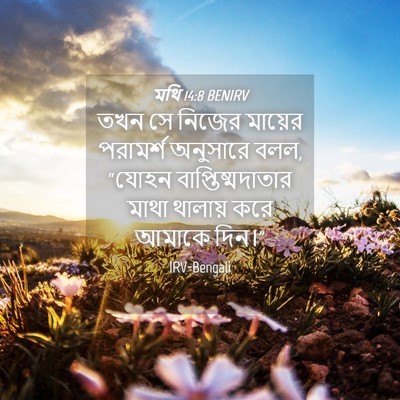Picture 04 - মথি 14:8 BENIRV - তখন সে নিজের - Bible Verse Picture