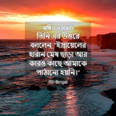Picture 04 - মথি 15:24 BENIRV - তিনি এর উত্তরে - Bible Verse Picture