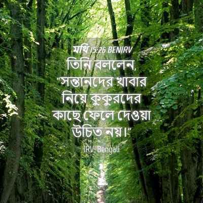 Picture 04 - মথি 15:26 BENIRV - তিনি বললেন, - Bible Verse Picture