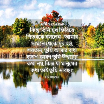 Picture 04 - মথি 16:23 BENIRV - কিন্তু তিনি মুখ - Bible Verse Picture