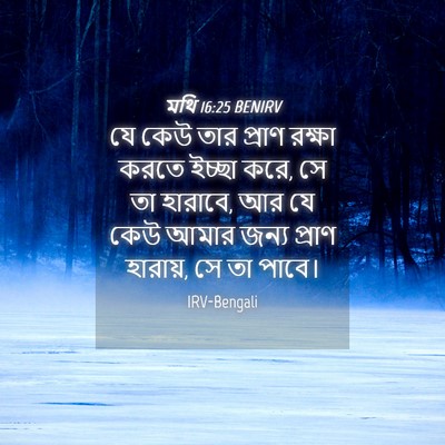 Picture 04 - মথি 16:25 BENIRV - যে কেউ তার প্রাণ - Bible Verse Picture