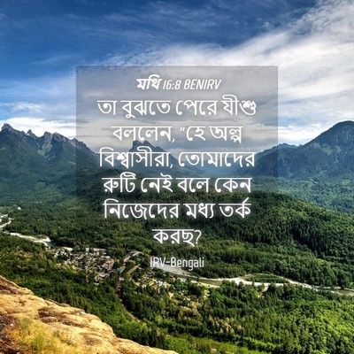 Picture 04 - মথি 16:8 BENIRV - তা বুঝতে পেরে যীশু - Bible Verse Picture