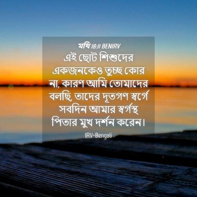 Picture 04 - মথি 18:11 BENIRV - এই ছোট শিশুদের - Bible Verse Picture