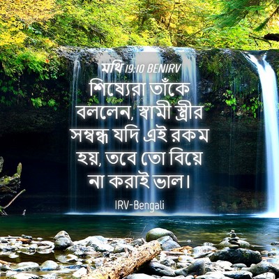 Picture 04 - মথি 19:10 BENIRV - শিষ্যেরা তাঁকে - Bible Verse Picture