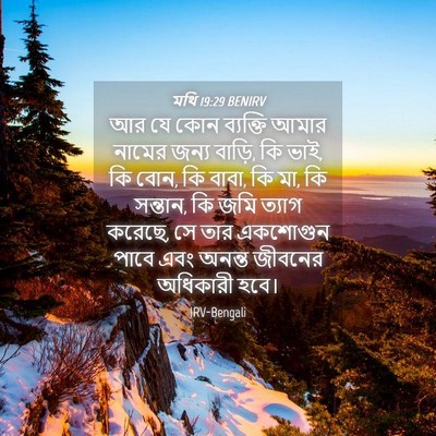 Picture 04 - মথি 19:29 BENIRV - আর যে কোন ব্যক্তি - Bible Verse Picture