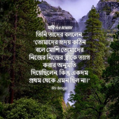 Picture 04 - মথি 19:8 BENIRV - তিনি তাদের বললেন, - Bible Verse Picture
