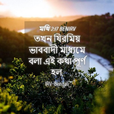 Picture 04 - মথি 2:17 BENIRV - তখন যিরমিয় - Bible Verse Picture