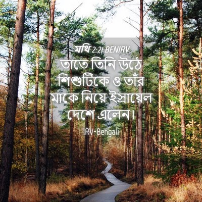 Picture 04 - মথি 2:21 BENIRV - তাতে তিনি উঠে - Bible Verse Picture