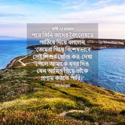 Picture 04 - মথি 2:8 BENIRV - পরে তিনি তাদের - Bible Verse Picture