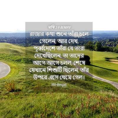 Picture 04 - মথি 2:9 BENIRV - রাজার কথা শুনে - Bible Verse Picture