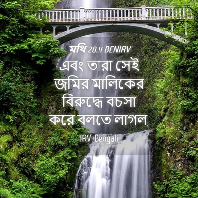 Picture 04 - মথি 20:11 BENIRV - এবং তারা সেই জমির - Bible Verse Picture