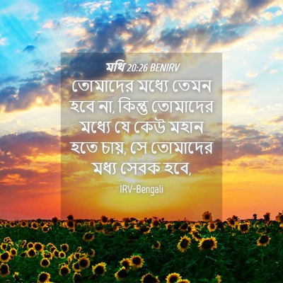 Picture 04 - মথি 20:26 BENIRV - তোমাদের মধ্যে - Bible Verse Picture
