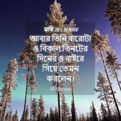 Picture 04 - মথি 20:5 BENIRV - আবার তিনি বারোটা ও - Bible Verse Picture
