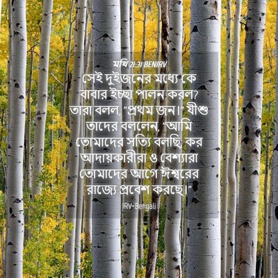 Picture 04 - মথি 21:31 BENIRV - সেই দুইজনের মধ্যে - Bible Verse Picture