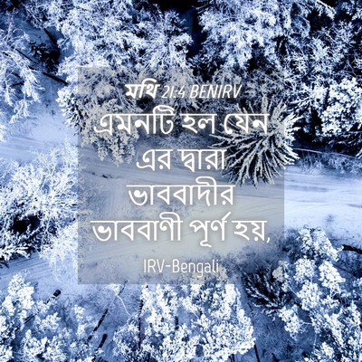 Picture 04 - মথি 21:4 BENIRV - এমনটি হল যেন এর - Bible Verse Picture