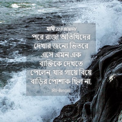 Picture 04 - মথি 22:11 BENIRV - পরে রাজা অতিথিদের - Bible Verse Picture